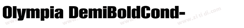 Olympia DemiBoldCond字体转换